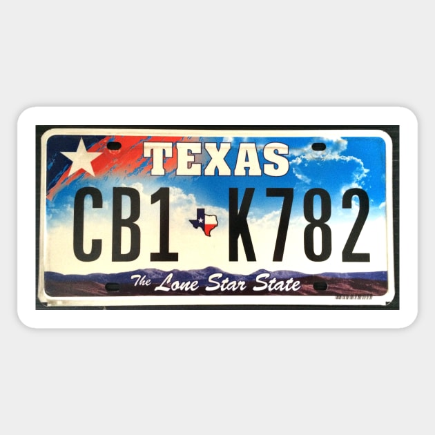 Texas lone star state licence Plate Sticker by Andyt